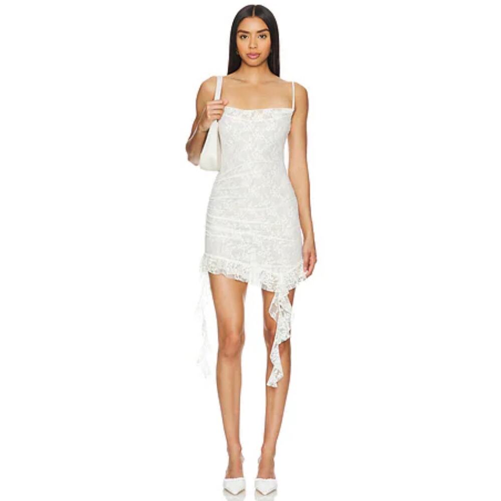 MAJORELLE Camille‎ Mini Dress Ivory White Medium Wedding Engagement Bachelorette